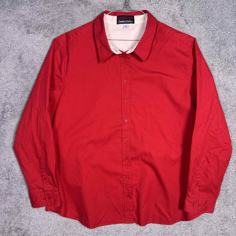 Hobby Horse Shirt Women's 3XL Equestrian USA Limited Edition Riding Red